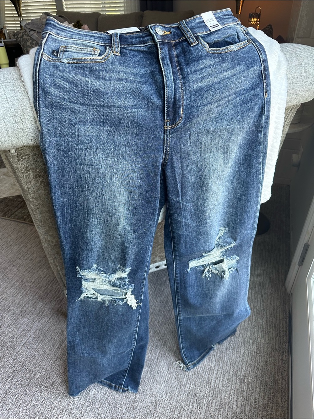 Judy Blue Straight Fit-High Waist Jeans